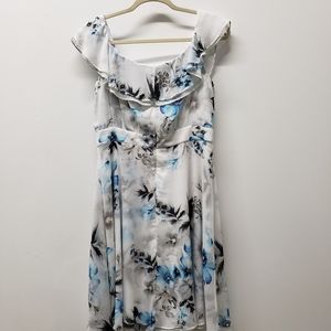 White House Black Market Floral Dress SZ 8